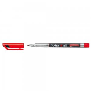 Marker permanent Stabilo Write-4-All, corp plastic, varf rotund, 1 mm, rosu Marker permanent Stabilo Write-4-All, corp plastic, varf rotund, 1 mm, rosu