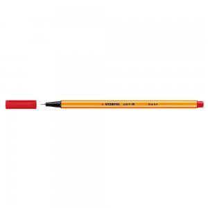 Liner Stabilo Point 88, varf fetru, 0.4 mm, rosu Liner Stabilo Point 88, varf fetru, 0.4 mm, rosu