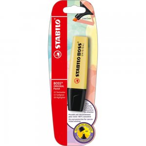 Textmarker Stabilo Boss Original, 1 bucata/blister, galben Textmarker Stabilo Boss Original, 1 bucata/blister, galben
