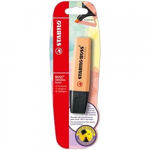 Textmarker Stabilo Boss Original Pastel, portocaliu pal, blister Textmarker Stabilo Boss Original Pastel, portocaliu pal, blister