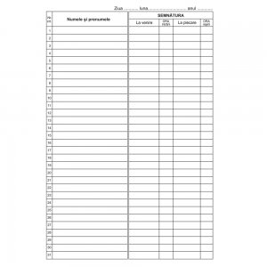 Condica de prezenta, A4, 50 file, fata-verso, 3 bucati/set Condica de prezenta, A4, 50 file, fata-verso, 3 bucati/set