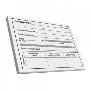 Dispozitie plata catre casierie, A6, 100 file, fata-verso, 3 bucati/set Dispozitie plata catre casierie, A6, 100 file, fata-verso, 3 bucati/set