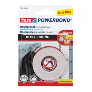 Banda dublu adeziva de montaj Tesa 19 mm x 1.5 m Banda dublu adeziva de montaj Tesa 19 mm x 1.5 m
