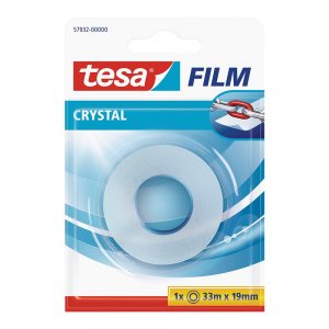 Banda adeziva Tesa Crystal, 19 mm x 33
