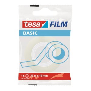 Banda adeziva Tesa transparenta, 19 mm x 33 m Banda adeziva Tesa transparenta, 19 mm x 33 m