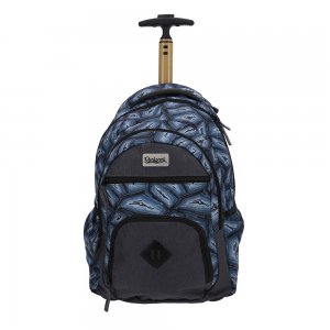 Troller Manal, 3 compartimente, design albastru cu gri Troller Manal, 3 compartimente, design albastru cu gri