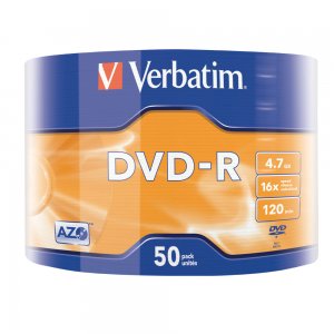 DVD-R Verbatim, 16x, 4.7 GB, 50 bucati/shrink DVD-R Verbatim, 16x, 4.7 GB, 50 bucati/shrink