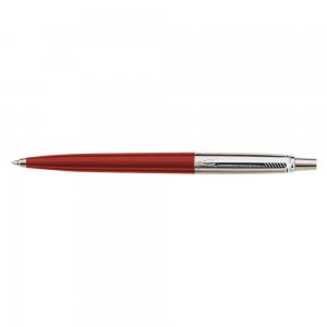 Pix cu mecanism, Parker, Jotter, 0.8 mm, plastic, accesorii inox, rosu