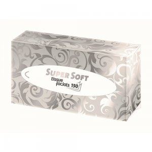 Servetele faciale, Wepa, Supersoft, 2 straturi, albe, 150 bucati/cutie