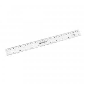 Rigla Westcott, plastic transparent, 30 cm