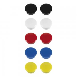 Set 10 magneti Westcott, d15 mm, diverse culori, sustin 3/4 coli, 80g