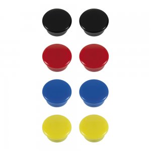 Set 8 magneti Westcott, d15 mm, diverse culori, sustin 3/4 coli, 80g