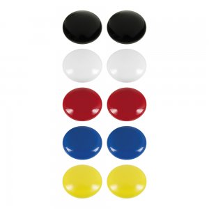 Set 10 magneti Westcott, d25 mm, diverse culori, sustin 4/6 coli, 80g