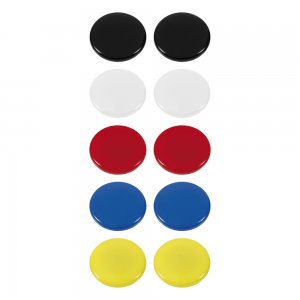 Set 10 magneti Westcott, d30 mm, diverse culori, sustin 4/6 coli, 80g