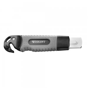 Cutter profesional Westcott, latime lama - 18 mm, maner pentru dezambalare