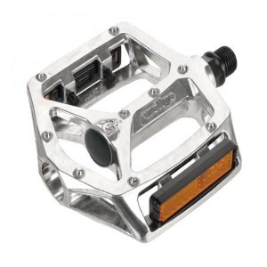 Pedale Wellgo - B249du  -  Aluminiu  - Ax: Boron  -  111.5x102x27.6mm  -  Argintiu  - 390g  -  Rulment Polymer