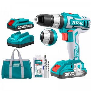 Total - Masina De Gaurit Cu Percutie Si Acumulator 20v-2.0ah Li-ion (2 Acumulatori + 50 Accesorii) (industrial) Total - Masina De Gaurit Cu Percutie Si Acumulator 20v-2.0ah Li-ion (2 Acumulatori + 50 Accesorii) (industrial)