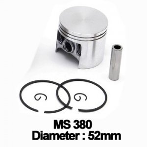 Piston Complet Stihl: Ms 380, 381 (52mm) - Piston Complet Stihl: Ms 380, 381 (52mm) -