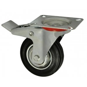 Roata Carucior 5 - Talpa Metal - Rulment - 125/37.5-50 - Frana