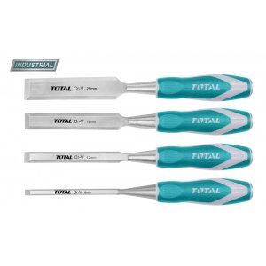 Total - Set 4 Dalti Pentru Lemn (6mm, 12mm, 19mm, 25mm) - Cr-v (industrial)