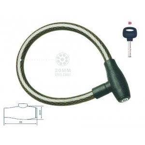 Antifurt Cheie  -  Otel Protectie: Manson Plastic Cauciucat  -  20mm X 120cm