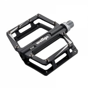 Pedale Wellgo - B184  -  Aluminiu 6061 Prelucrat Cnc  - Ax: Cr-mo  -  105.5x100x27mm  -  Negru  - 350g  -  Bucsa Du / Rulment Sigilat