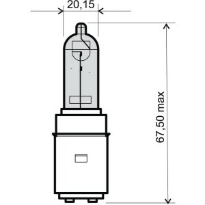 Bec Halogen (ba20d) Lumina Albastra - 12v 35/35w