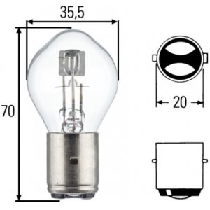 Bec Far Para (ba20d) 12v 25/25w