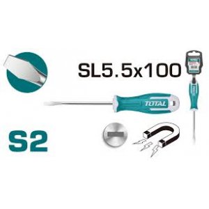 Total - Surubelnita Dreapta - 5.5mm - 100mm - S2 (varf Magnetic) Industrial