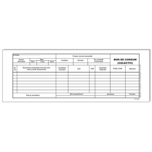 Bon Consum Autocopiativ, Format A5, 50 Set/carnet Bon Consum Autocopiativ, Format A5, 50 Set/carnet