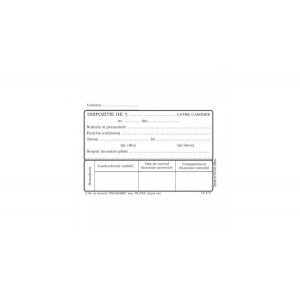 Dispozitie Plata Casierie, Format A6, 100 Coli/carnet Dispozitie Plata Casierie, Format A6, 100 Coli/carnet