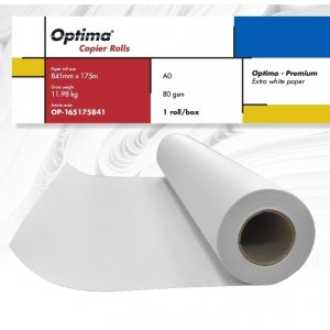 Rola Copiator A0, 80gr, 841mm X 175m, Optima - Premium Rola Copiator A0, 80gr, 841mm X 175m, Optima - Premium