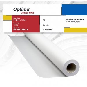 Rola Copiator A0+, 80gr, 914mm X 175m, Optima - Premium Rola Copiator A0+, 80gr, 914mm X 175m, Optima - Premium
