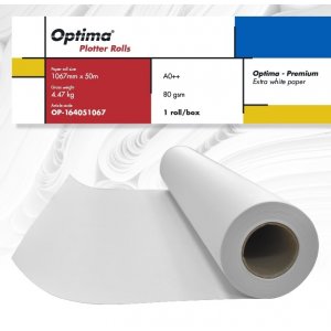 Rola Plotter A0++, 80gr, 1067mm X 50m, Optima - Premium Rola Plotter A0++, 80gr, 1067mm X 50m, Optima - Premium
