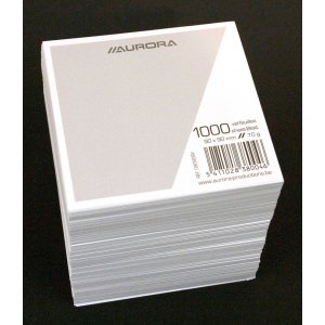 Rezerva Cub Hartie Alba 9x9x9cm Aurora