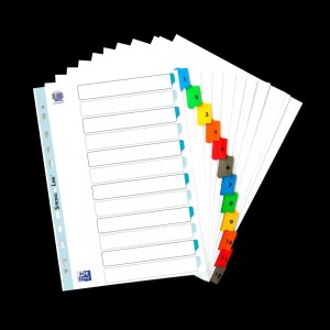 Index Carton Numeric Oxford A4 1-12, 12 File/set, 170g/mp, 11 Perforatii Pentru Indosariere, Include Cuprins, Culoare Alb Cu Margine Color Index Carton Numeric Oxford A4 1-12, 12 File/set, 170g/mp, 11 Perforatii Pentru Indosariere, Include Cuprins, Culoare Alb Cu Margine Color