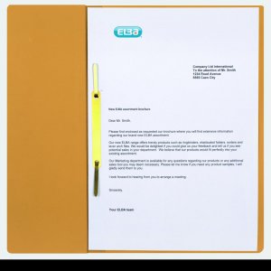 Dosar Incopciat Elba Smart A4 1/2, Carton Manila 250g/mp, Blue Angel, Capacitate 200 File, Culoare Galben Dosar Incopciat Elba Smart A4 1/2, Carton Manila 250g/mp, Blue Angel, Capacitate 200 File, Culoare Galben