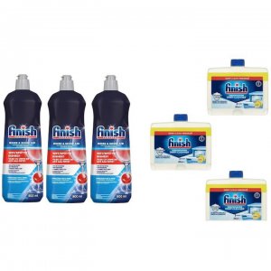 Pachet Promo: 3x Finish Solutie Curatare Masina Vase Lemon 250ml + 3x Finish Solutie Clatire Masina Spalat Vase 800ml Pachet Promo: 3x Finish Solutie Curatare Masina Vase Lemon 250ml + 3x Finish Solutie Clatire Masina Spalat Vase 800ml