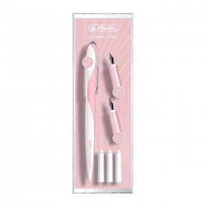 Stilou My.pen Style pentru Caligrafie, 3 Penite incluse 0,9/1,4/1,9, Culoare Roz, Blister Stilou My.pen Style pentru Caligrafie, 3 Penite incluse 0,9/1,4/1,9, Culoare Roz, Blister