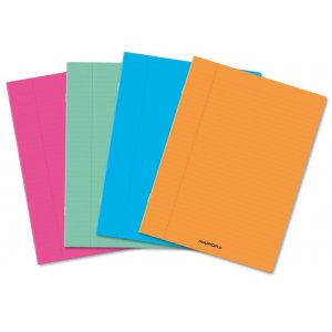 Caiet A5, 60 File - 80g/mp, Liniat Stanga, Coperta Pp Transparent Color, Aurora - Velin