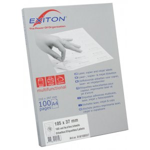Etichete Albe Autoadezive 16/a4, 105 X 37 Mm, 100 Coli/top, Exiton Etichete Albe Autoadezive 16/a4, 105 X 37 Mm, 100 Coli/top, Exiton