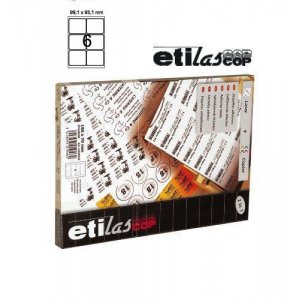Etichete Autoadezive 6/a4, 99,1 X 93,1 Mm, 100 Coli/top - Colturi Rotunjite, Etilascop - Albe