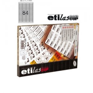 Etichete Autoadezive 84/a4, 46 X 11,1 Mm, 100 Coli/top - Colturi Rotunjite, Etilascop - Albe