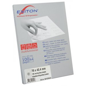 Etichete Albe Autoadezive 21/a4, 70 X 42,4 Mm, 100 Coli/top, Exiton Etichete Albe Autoadezive 21/a4, 70 X 42,4 Mm, 100 Coli/top, Exiton