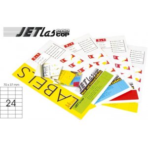 Etichete Color Autoadezive 24/a4, 70 X 37 Mm, 25 Coli/top, Jetlascop - Galben