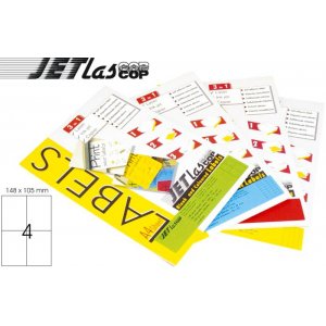 Etichete Color Autoadezive 4/a4, 105 X 148,5 Mm, 25 Coli/top, Jetlascop - Verde