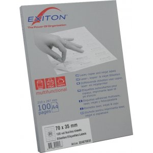 Etichete Albe Autoadezive 24/a4, 70 X 35 Mm, 100 Coli/top, Exiton Etichete Albe Autoadezive 24/a4, 70 X 35 Mm, 100 Coli/top, Exiton