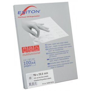 Etichete Albe Autoadezive 30/a4, 70 X 29,6 Mm, 100 Coli/top, Exiton