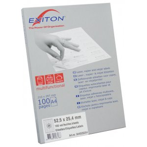 Etichete Albe Autoadezive 44/a4, 52,5 X 25,4 Mm, 100 Coli/top, Exiton