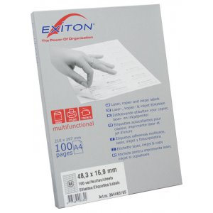 Etichete Albe Autoadezive 64/a4, 48,3 X 16,9 Mm, 100 Coli/top, Exiton